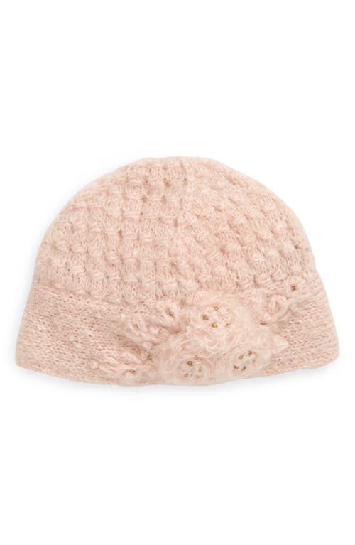 FRENCH KNOT Mae Mohair Blend Cloche in Blush