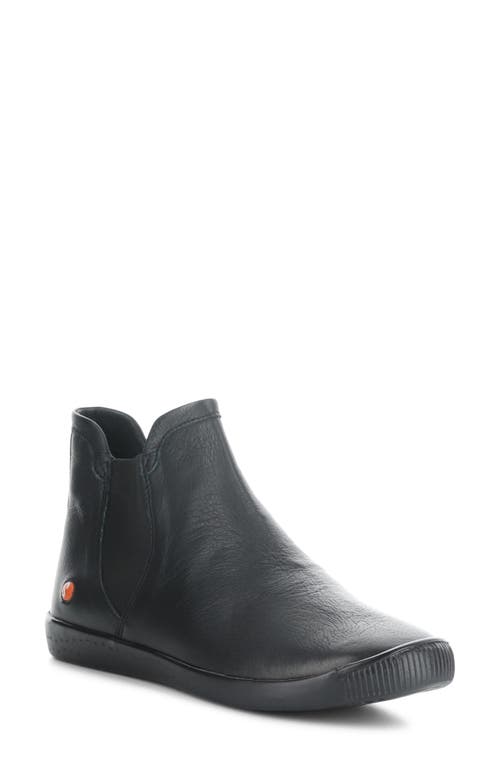 Itzi Chelsea Boot in Black Smooth Leather