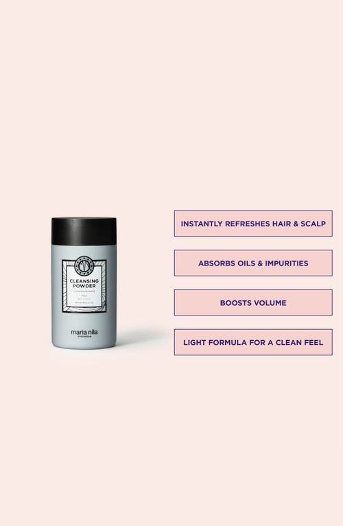 Maria Nila Cleansing Powder Styling Powder In No Color