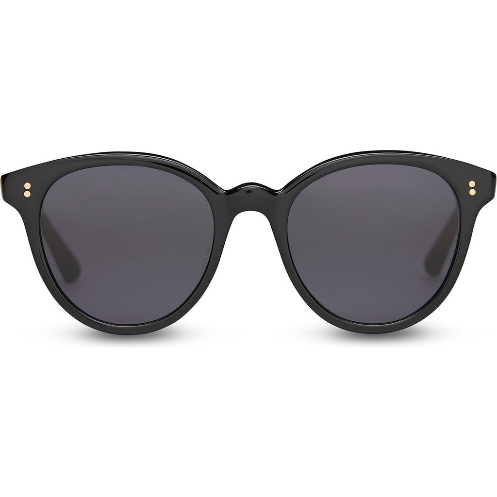 Toms Aaryn 50mm Round Sunglasses In Black