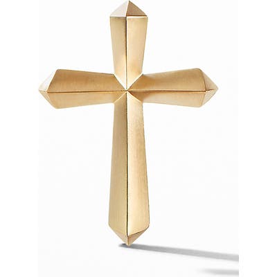 David Yurman Roman Cross 18K Gold Lapel Pin