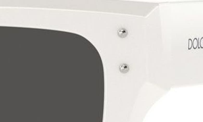 Dolce & Gabbana 52mm Square Sunglasses In White