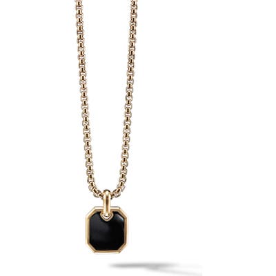 David Yurman Roman 18K Gold Amulet Enhancer With Black Onyx