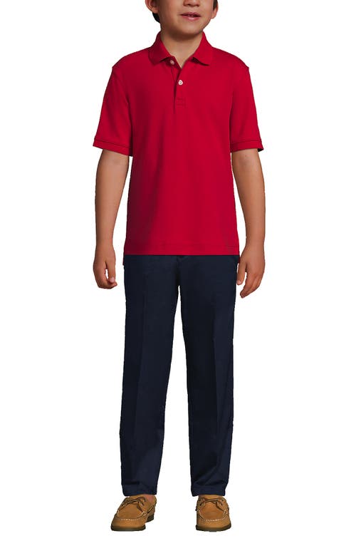 LANDS' END LANDS' END SCHOOL UNIFORM KIDS SHORT SLEEVE INTERLOCK POLO SHIRT 