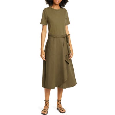 Sea Scout Ruffle Midi Dress, Green