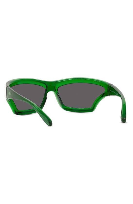 Shop Loewe X Paula's Ibiza 70mm Oversize Mask Sunglasses In Dark Green/ Other / Smoke