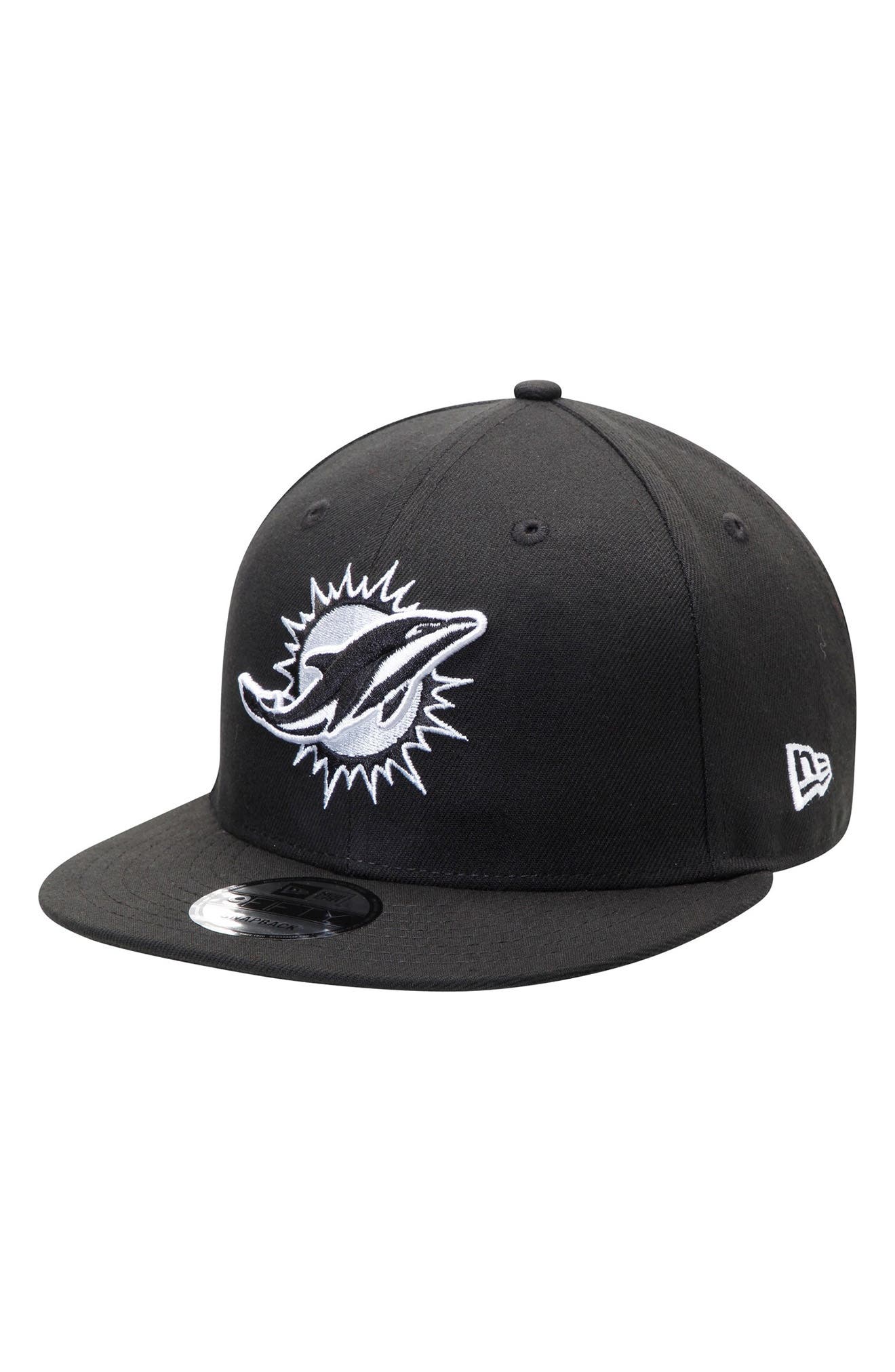 black on black miami dolphins hat