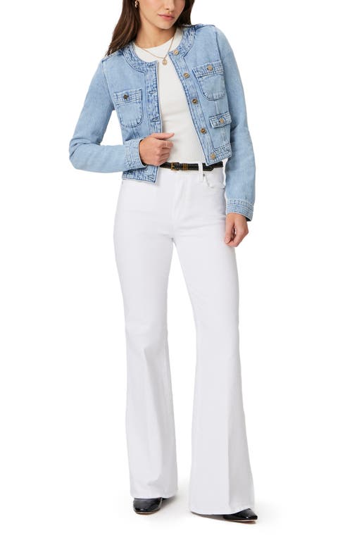 Shop Paige Kiya Crop Denim Jacket In Doreen
