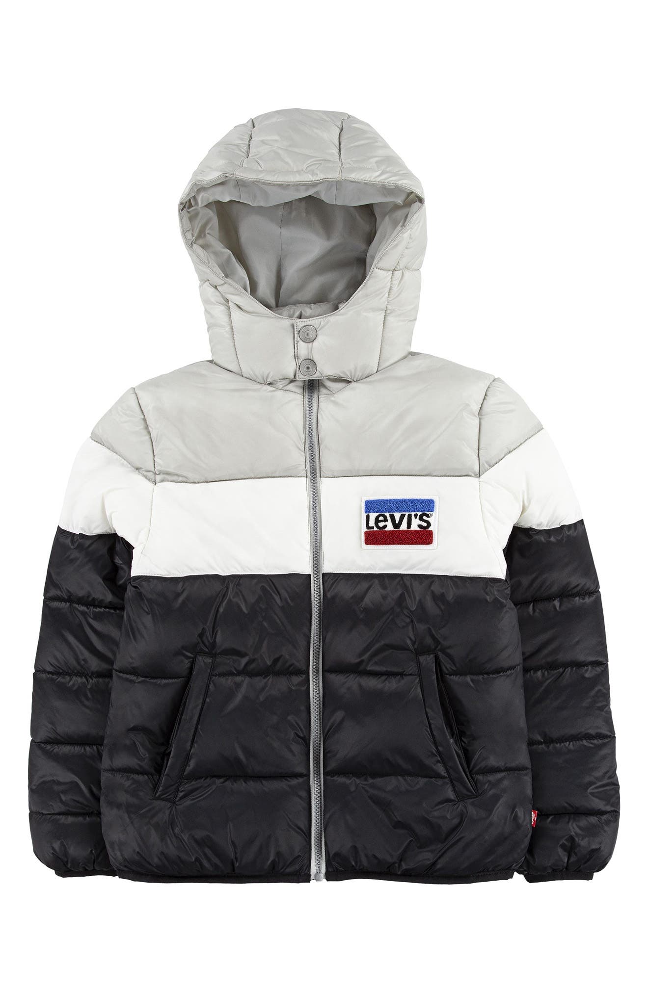 levi's cropped puffer jacket