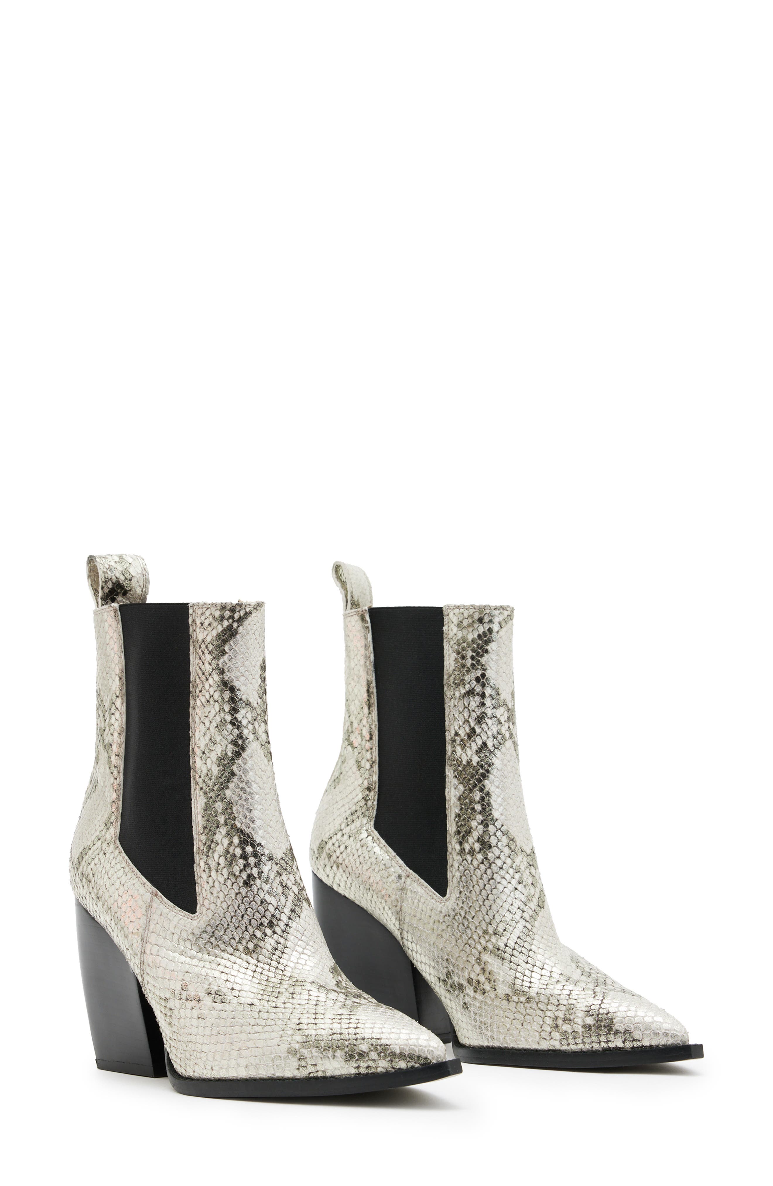 snake print booties nordstrom