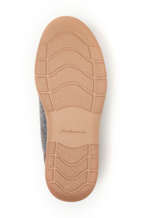 Dearfoams Mens Memory Foam Slip-on Slippers In Gray