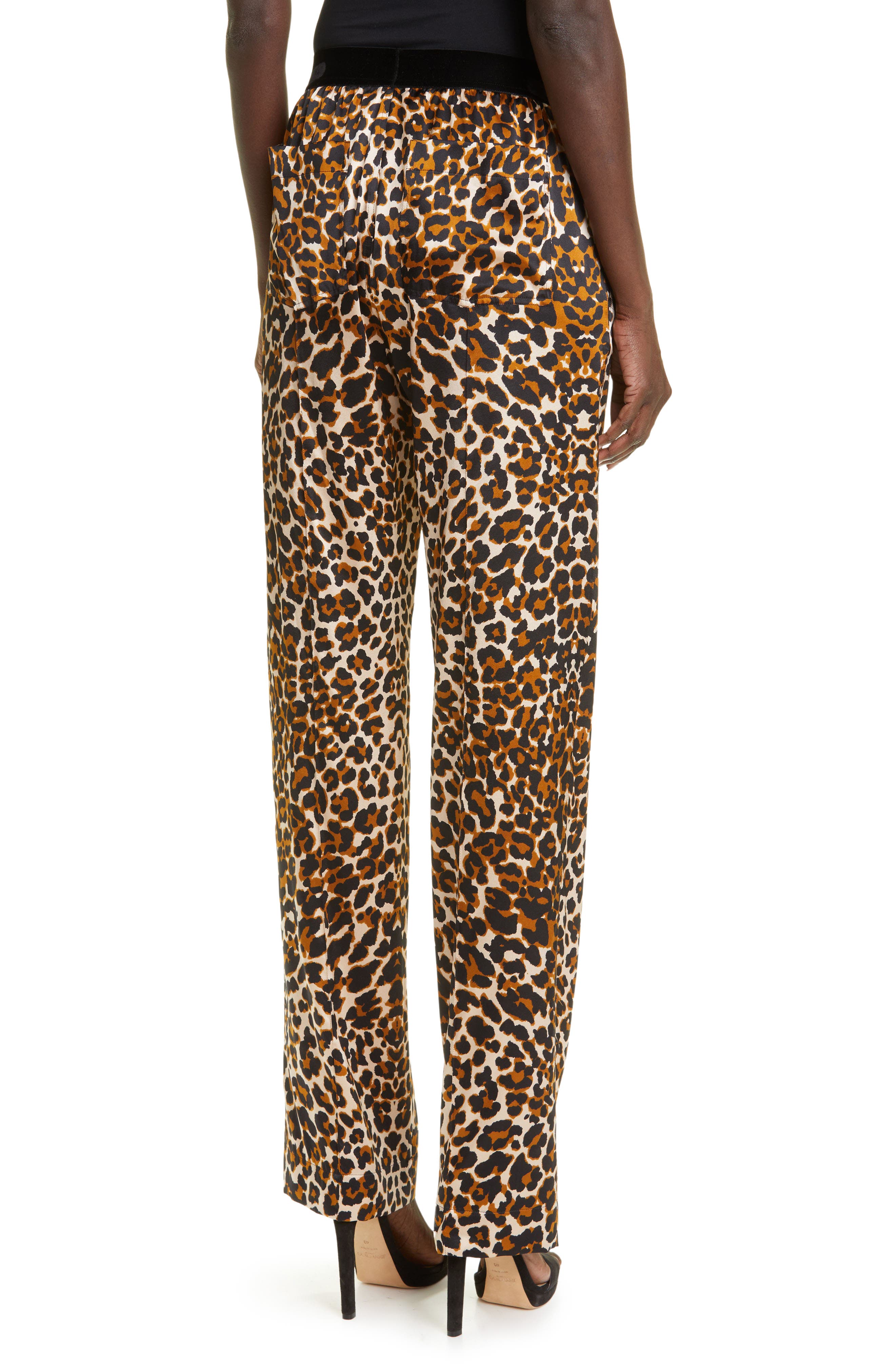 leopard stripe trousers