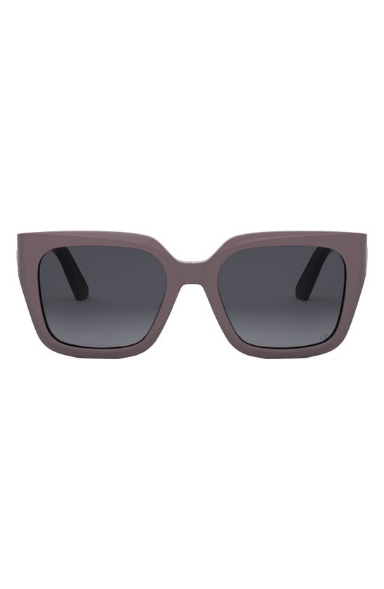 Shop Dior 30montaigne S8u 54mm Square Sunglasses In Grey/ Other / Gradient Smoke