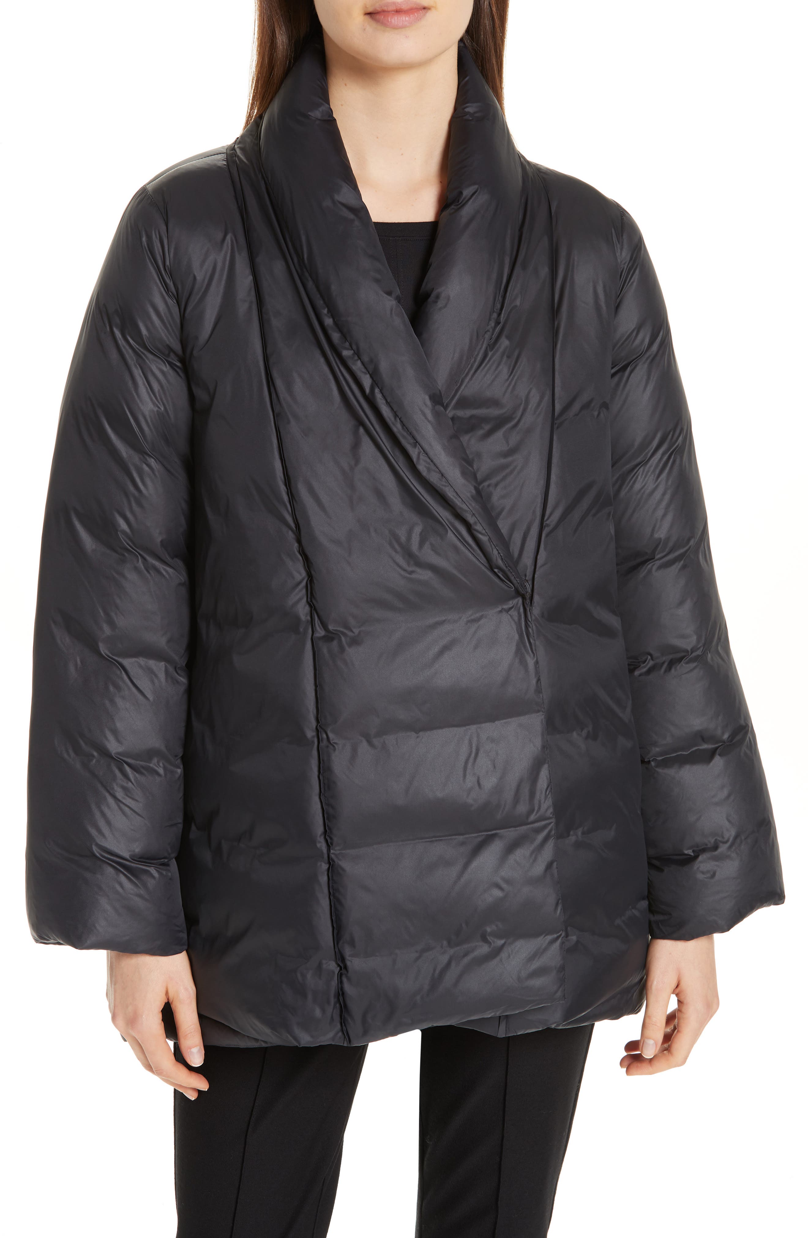 high collar down coat