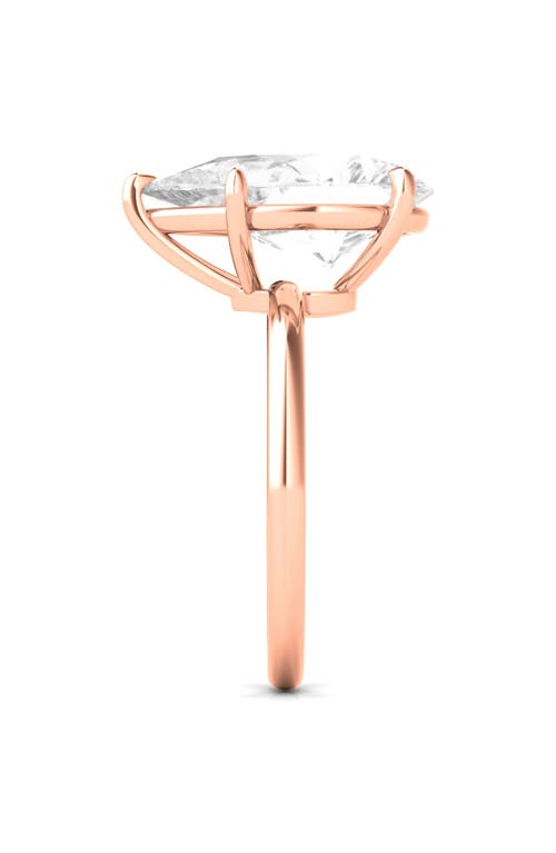 Hautecarat Pear Cut Lab Grown Diamond Ring In 2.00 Ctw 18k Rose Gold