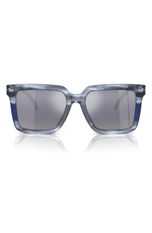 Abruzzo 55mm Square Sunglasses in Blue Horn