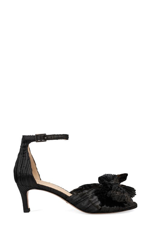 Pelle Moda Utika Ankle Strap Kitten Heel Sandal In Black