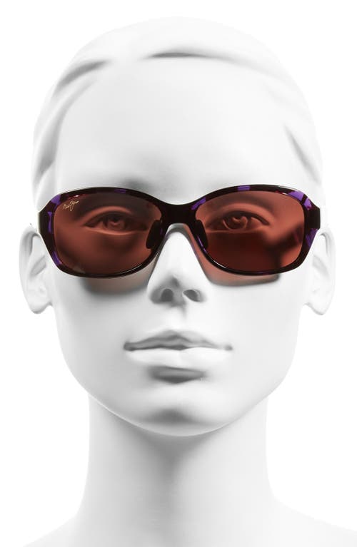 Maui Jim Koki Beach 56mm Polarizedplus2® Sunglasses In Purple Tortoise/maui Rose
