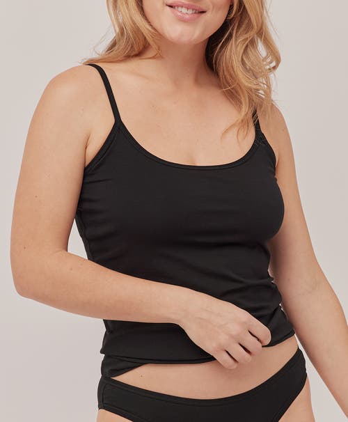 Pact Organic Everyday Shelf Bra Camisole 3-pack In Black