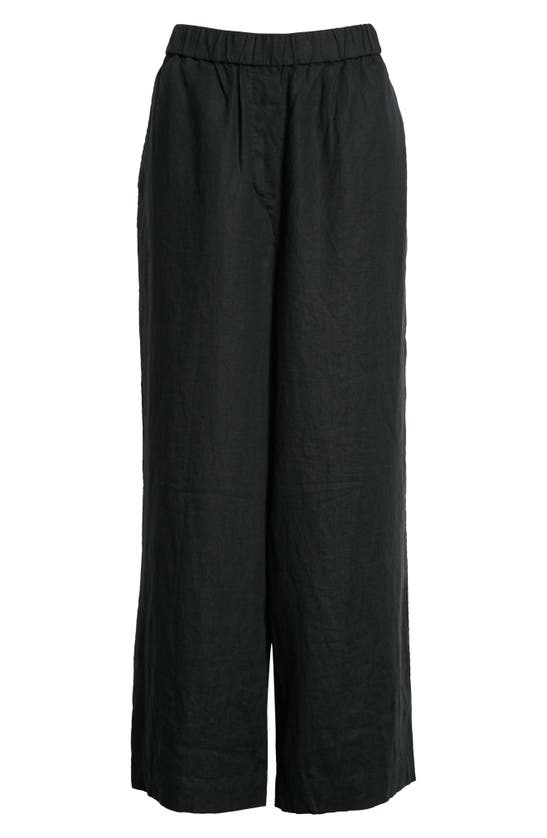 Masai Copenhagen Parini Linen Pull-on Pants In Black