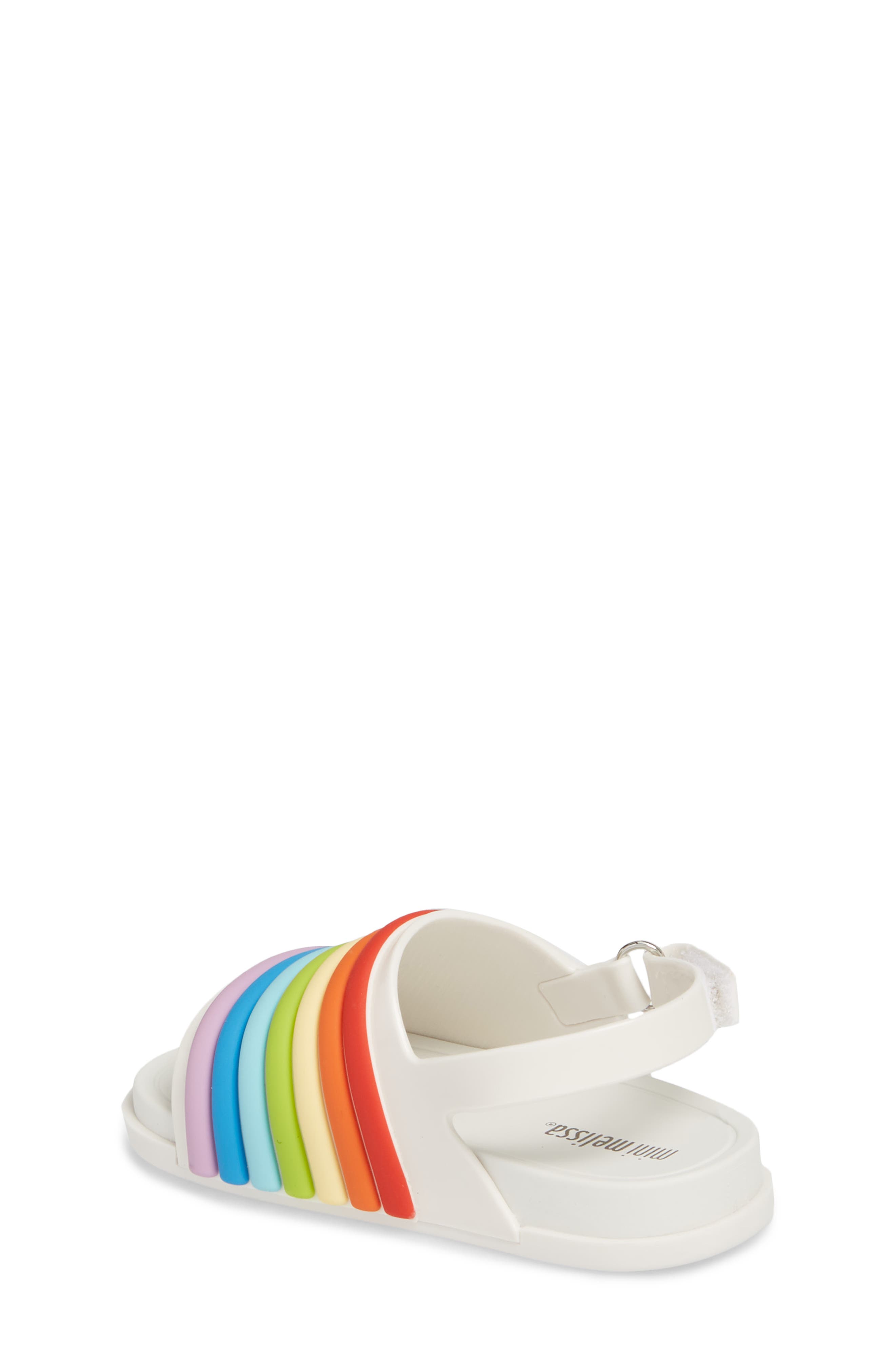 mini melissa beach slide sandal rainbow