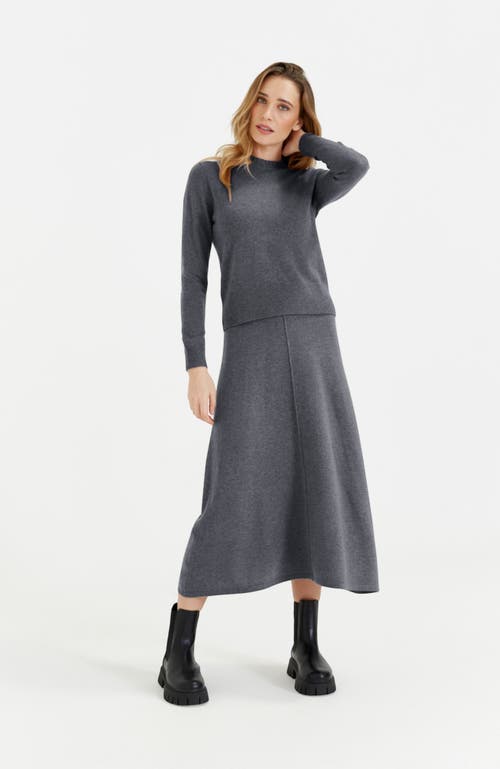 Chinti & Parker Wool & Cashmere Cropped Sporty Sweater In Grey