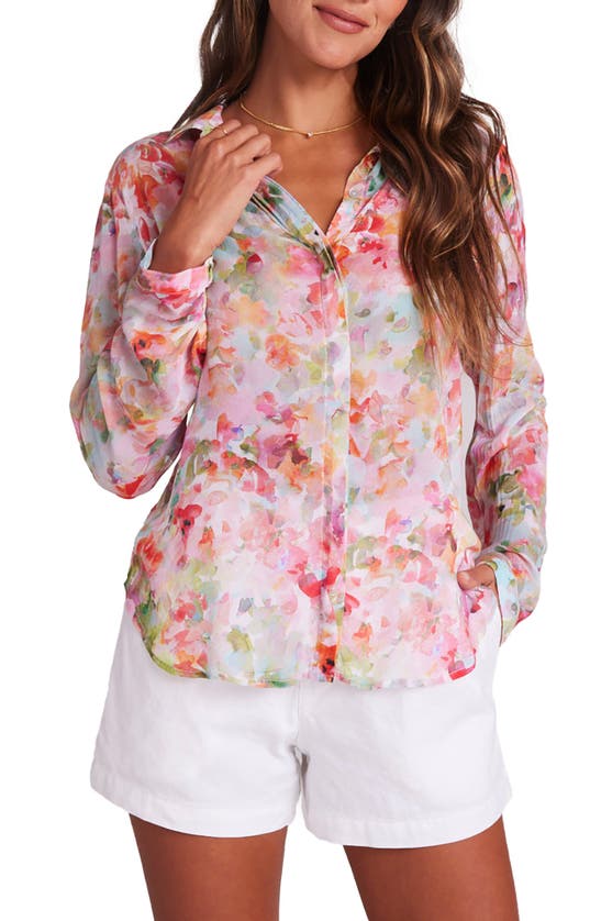 Shop Bella Dahl Hipster Floral Button-up Shirt In Ipanema Floral Print