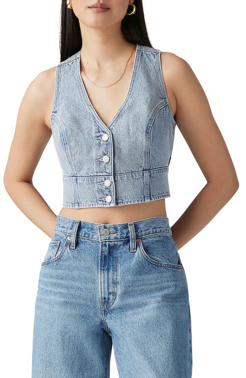Levi's Mona Denim Corset Top In Kind Of Fun