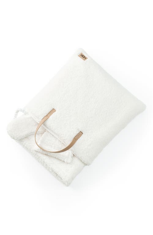 UGG(r) Original Faux Shearling Throw Blanket & Eye Mask Sleep Set in White Tones