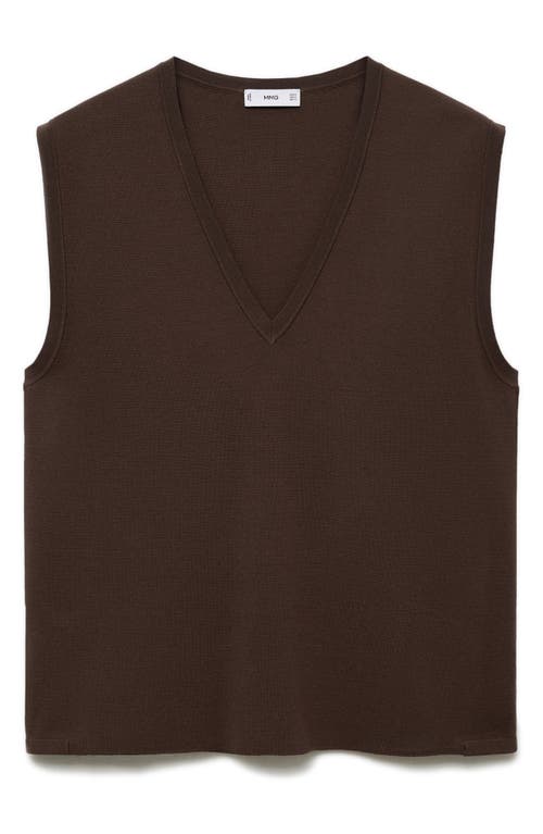 Shop Mango V-neck Vest In Coffee