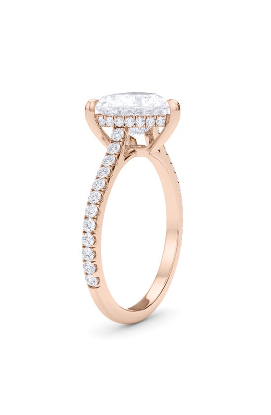 Hautecarat 18k White Gold Heart Shaped Lab Created Diamond Engagement Ring In 18k Rose Gold
