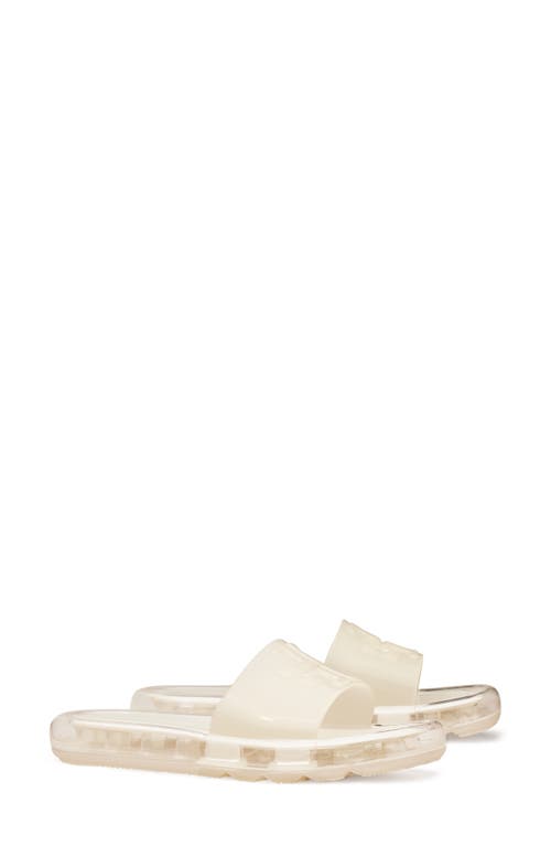 Shop Tory Burch Bubble Jelly Slide Sandal In New Ivory/new Ivory