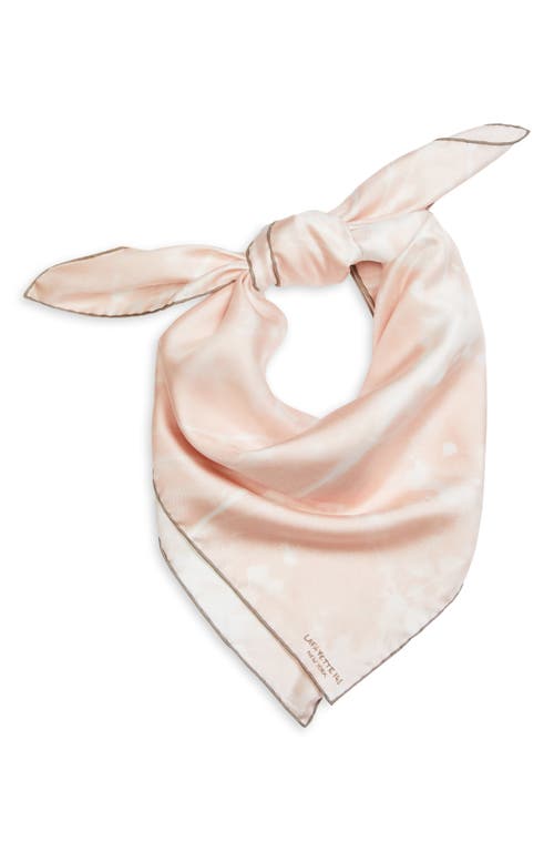 Lafayette 148 New York Shadow Print Square Silk Twill Scarf In Pink