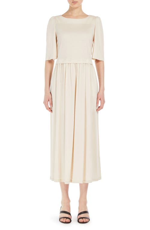 Weekend Max Mara Snack Puff Shoulder Maxi Dress Ivory at Nordstrom,