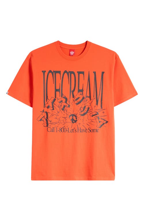 Shop Icecream Smile Logo Graphic T-shirt In Spicy Orange