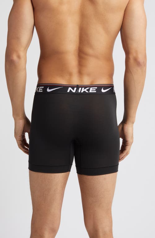 Shop Nike Dri-fit Ultra Comfort 3-pack Boxer Briefs In Black/black/black