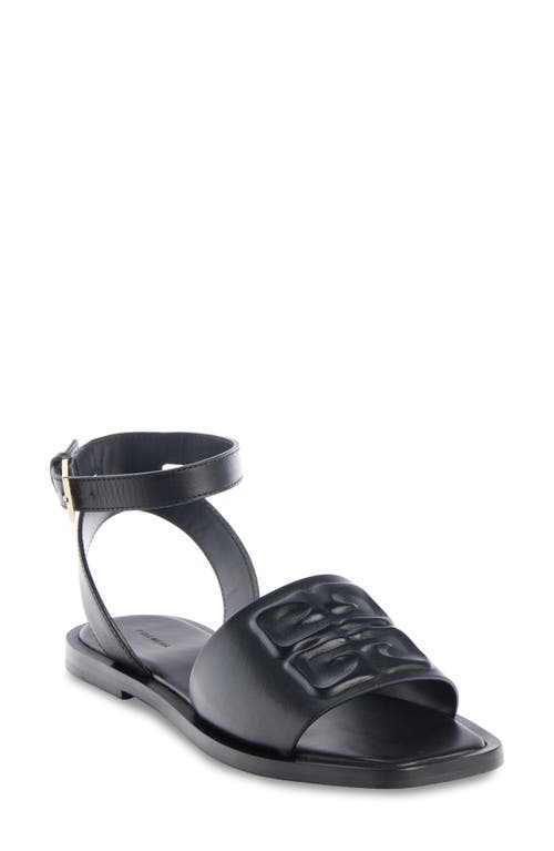 Givenchy Liquid 4G Logo Quarter Strap Sandal Black at Nordstrom,