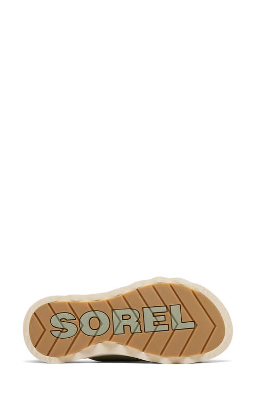 Sorel Vibe Twist Womens Leather Slip On Slide Sandals In Safari/honey White