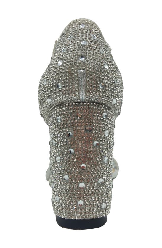 Lady Couture Kloe Crystal Embellished Wedge Sandal In Silver