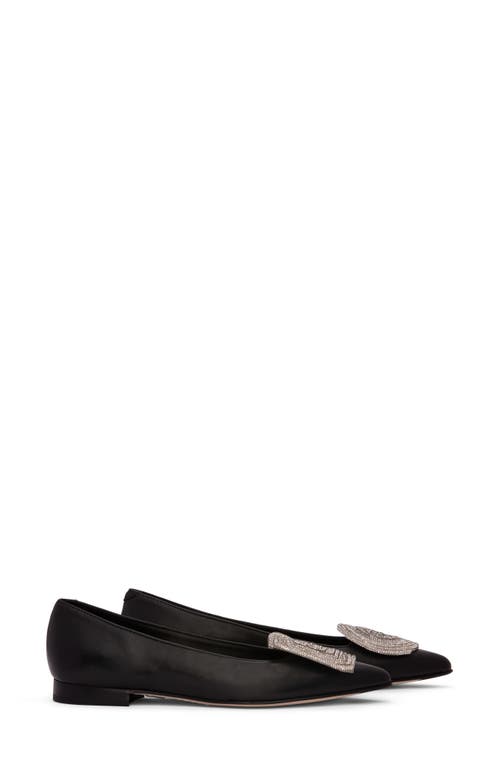 Shop Beautiisoles Bonnie Pointed Toe Ballet Flat In Black