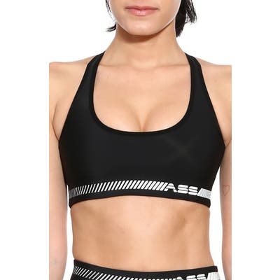 Adam Selman Sport Cross Back Sports Bra, Black