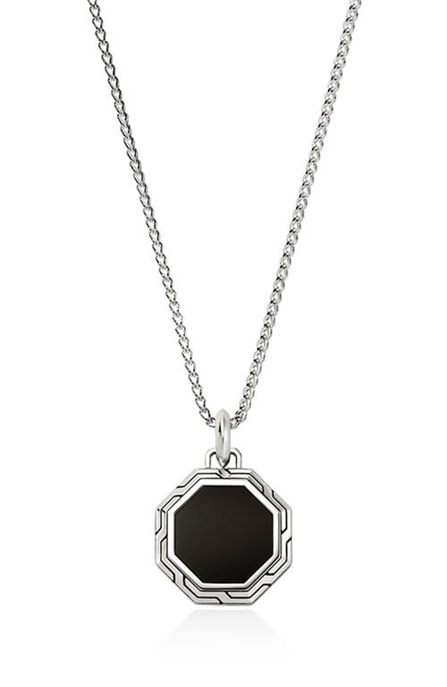 John Hardy Octagon Pendant Necklace in Black at Nordstrom, Size 22