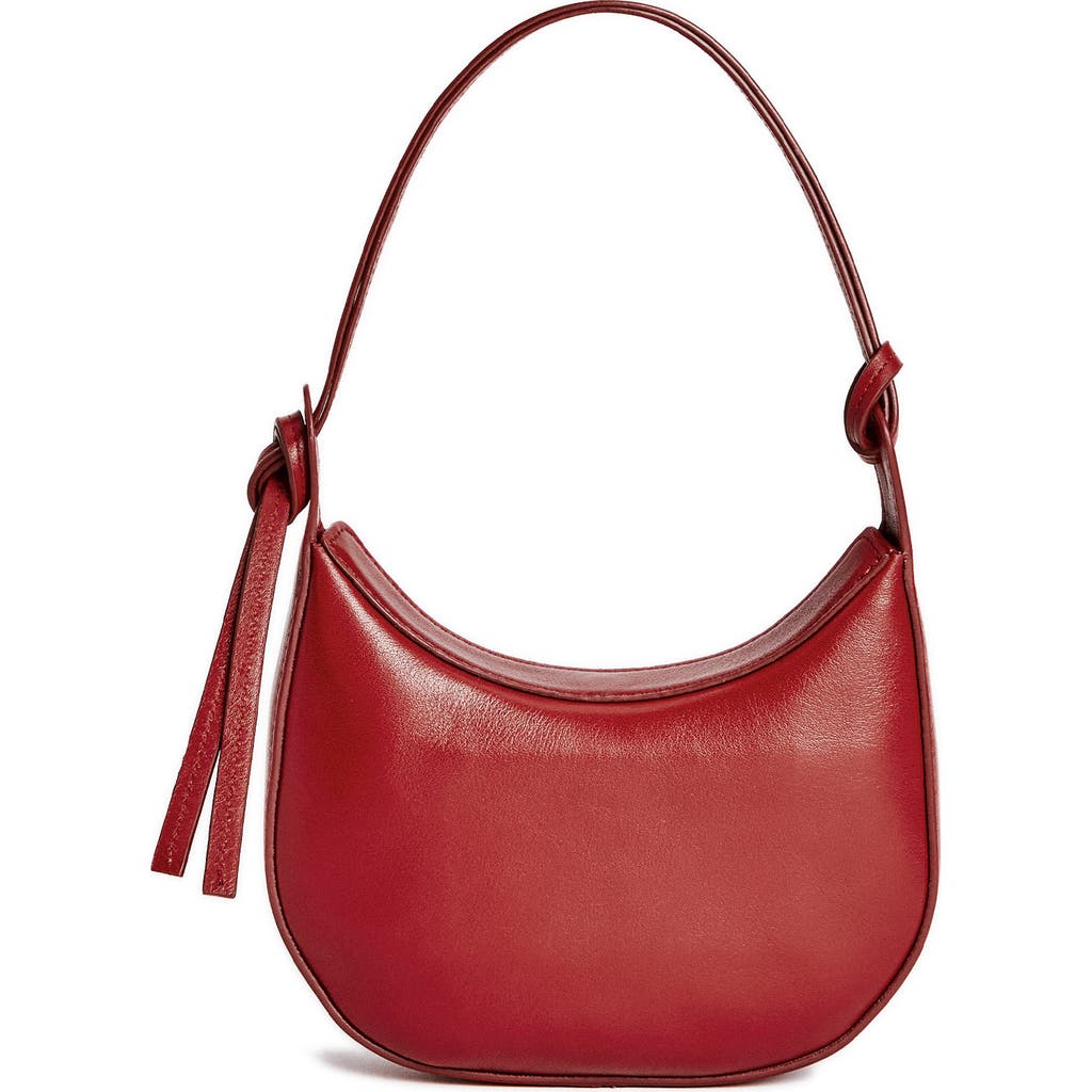 Reformation Mini Rosetta Shoulder Bag In Lipstick Leather