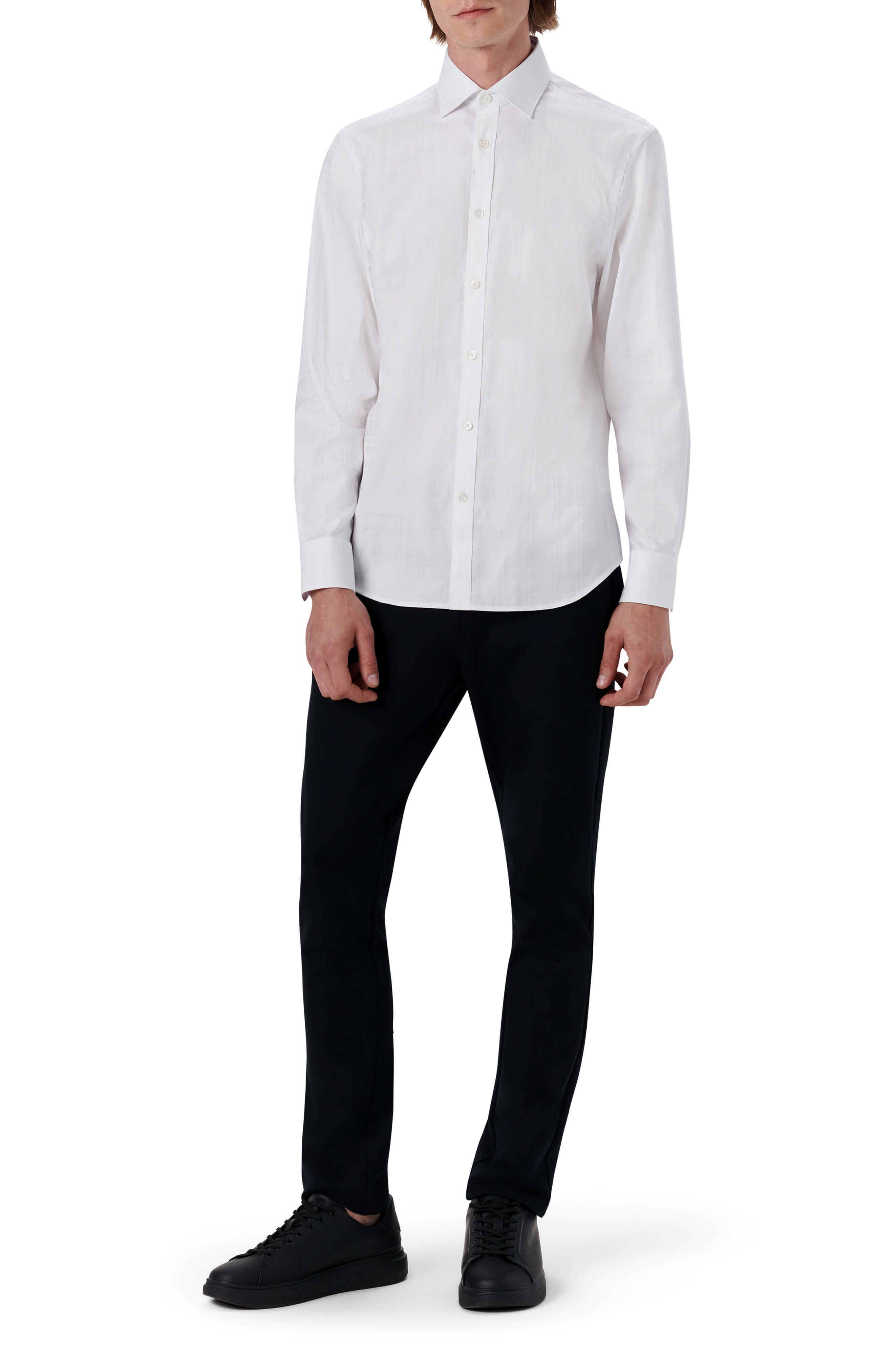 Bugatchi Shaped Fit Stretch Cotton ButtonUp Shirt Nordstrom