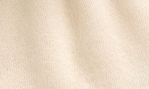Nordstrom Rack Faux Fur Cashmere Pompom Beanie In Ivory Pristine