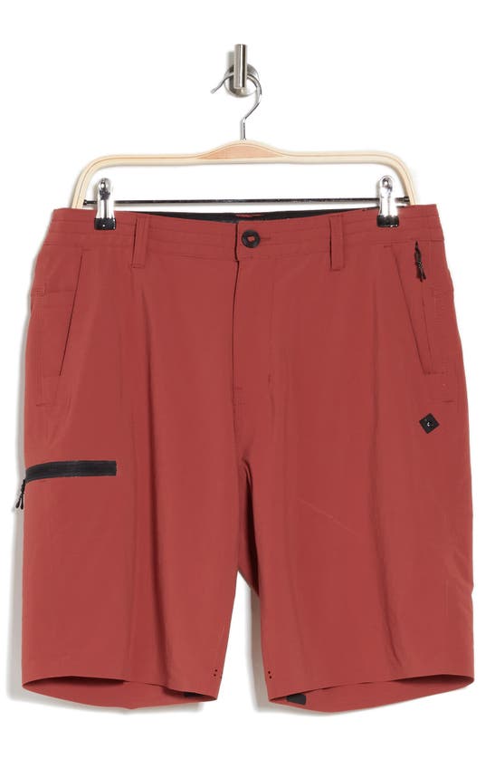 Rip Curl Global Entry Boardwalk Shorts In Washed Red