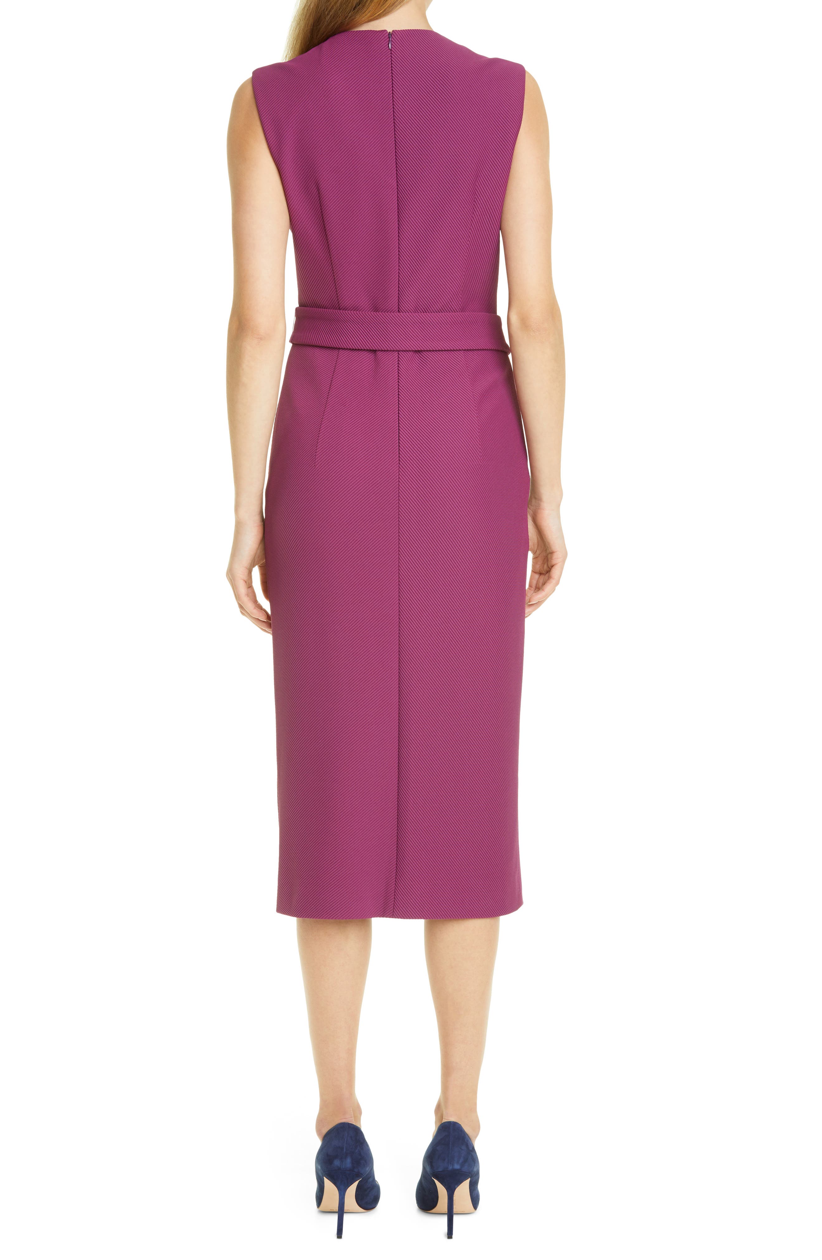 front slit sheath dress