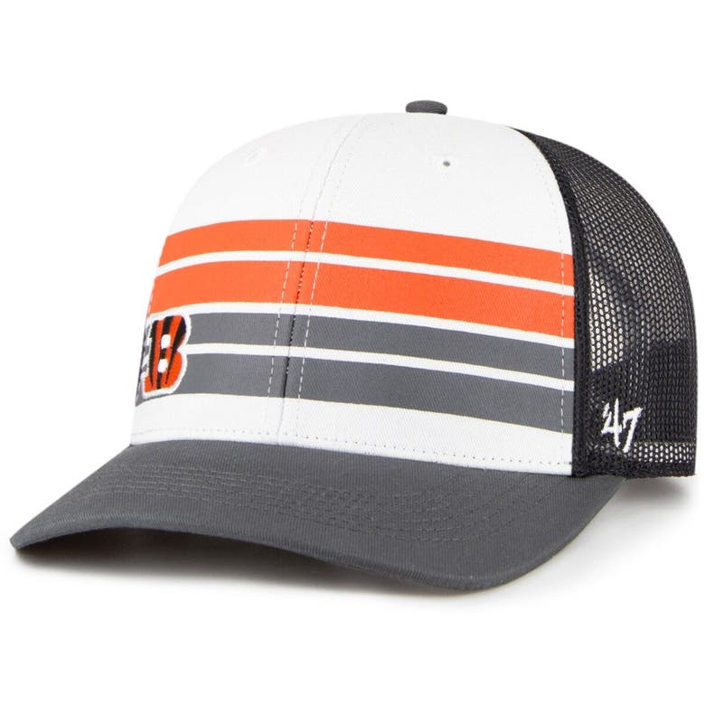 Kids' Youth ' White/charcoal Cincinnati Bengals Cove Trucker Snapback Hat