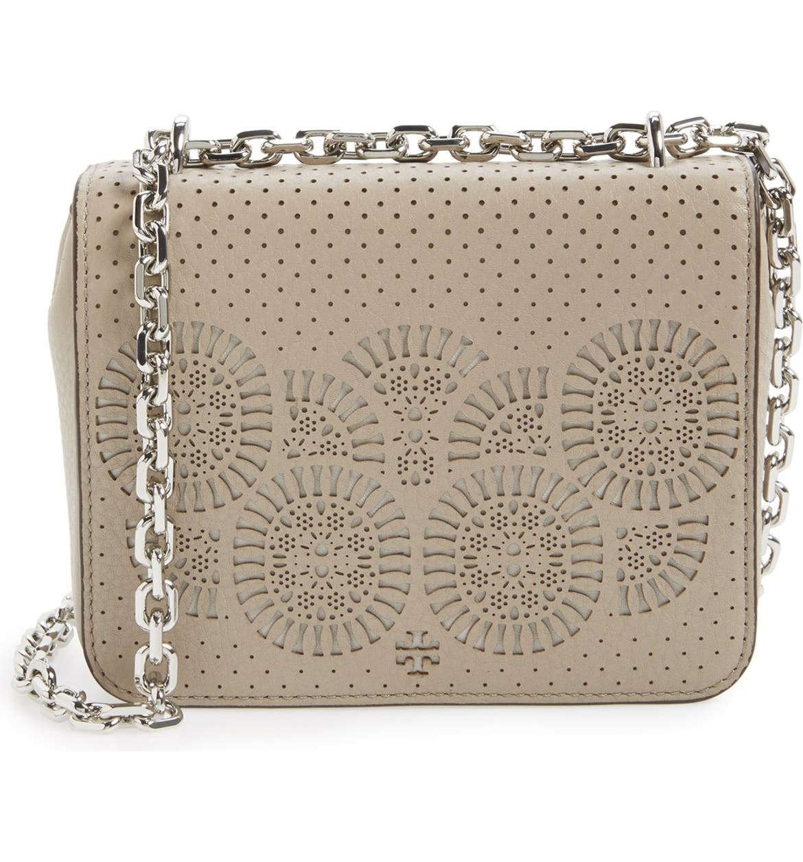 Tory Burch 'Zoey' Perforated Leather Shoulder Bag | Nordstrom