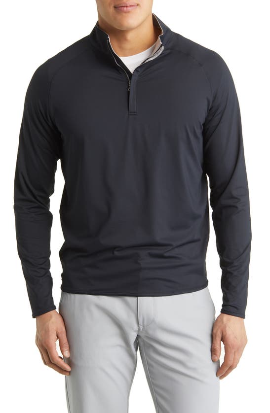 Peter Millar Crown Crafted Stealth Performance Quarter Zip Pullover In Black